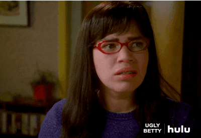 Ugly Betty young woman hurt expression