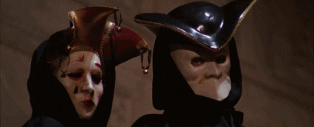 maschere in stile veneziano, Kubrick, gif