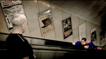 Subway Superman animated GIF