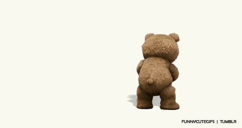 funny drinking ted teddy bear animated GIF