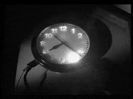 Black And White Clock animated GIF