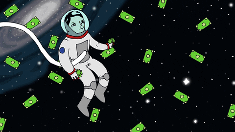 New trending GIF tagged art space money astronaut… | Trending Gifs