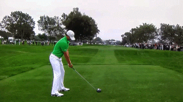 textbook golf swing