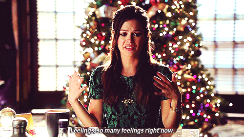 Woman expressing "so many feelings right now".