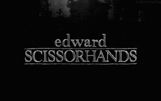 Black And White Edward Scissorhands animated GIF