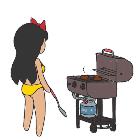 Dinner Cooking Sticker by Ugly Waifu