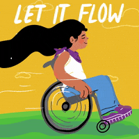 Let It Flow Long Hair GIF by GIPHY Studios Originals