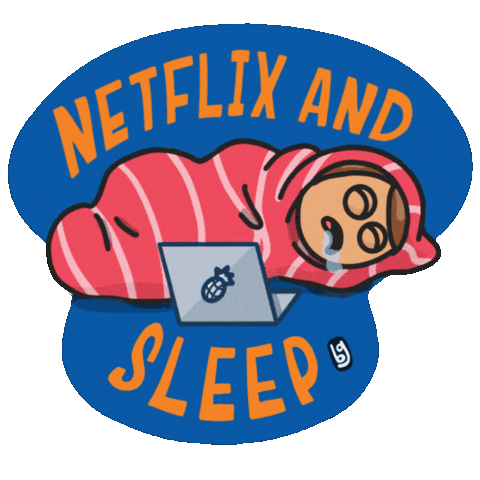 Netflix Night Sticker by Awkwerrrd