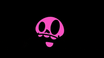 Wakeupyourdreams art pink tag skull GIF