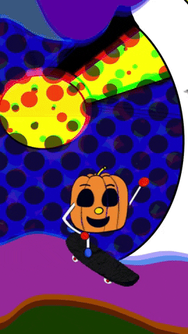 laimilijaz fall pumpkin crash skateboard GIF