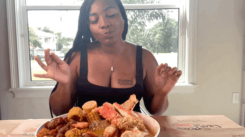 black people eating chicken gif