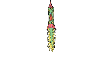Illustration Rocket Sticker by Laneway Festival
