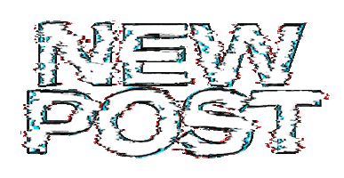 Glitch New Post Sticker