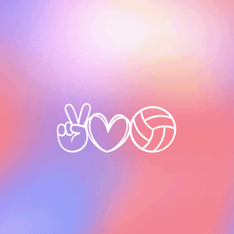 _NCVA_ love rainbow peace volleyball GIF