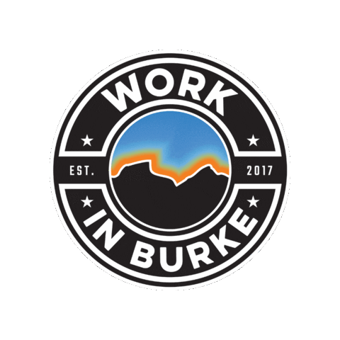 Work in Burke Sticker