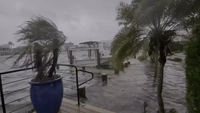 Hurricane Ian Storm Surge Pushes Onto Marco Island