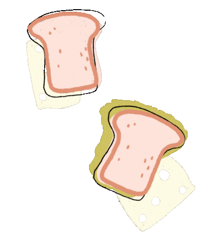 Hungry Cheese Sandwich Sticker by hello matze illustrations