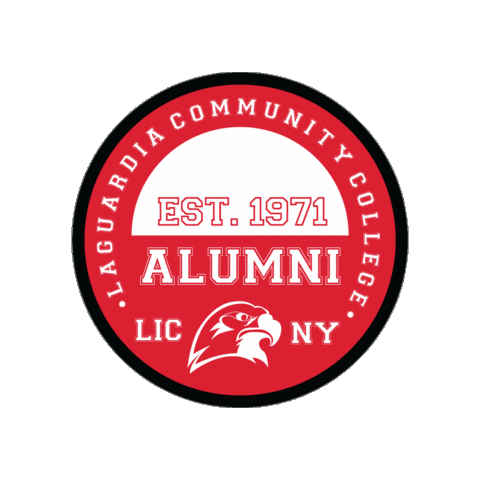 Red Hawks Lagcc Sticker by LaGuardia Community College