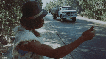Hitch Hiker Reaction GIF by Atlanta Jewish Film Festival