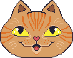 Cat Orange Sticker