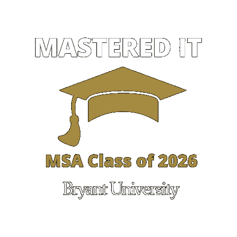 Bryant Bulldogs Graduation Sticker by Bryant Graduate Programs