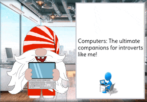 Gnome Computer Geek GIF