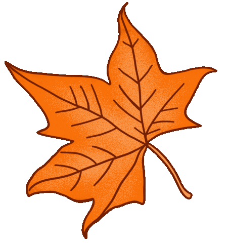 Maple Leaf Halloween Sticker