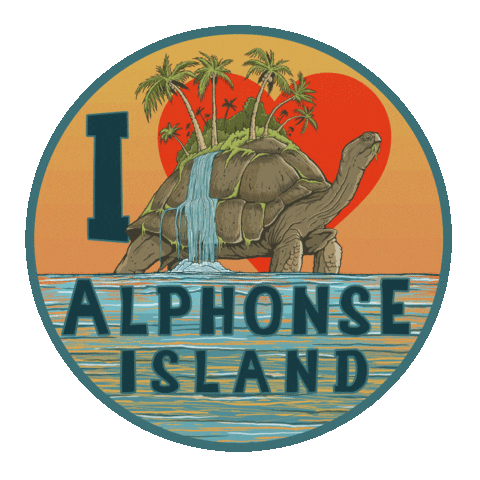 Tropical Island Sticker by Blue Safari Seychelles