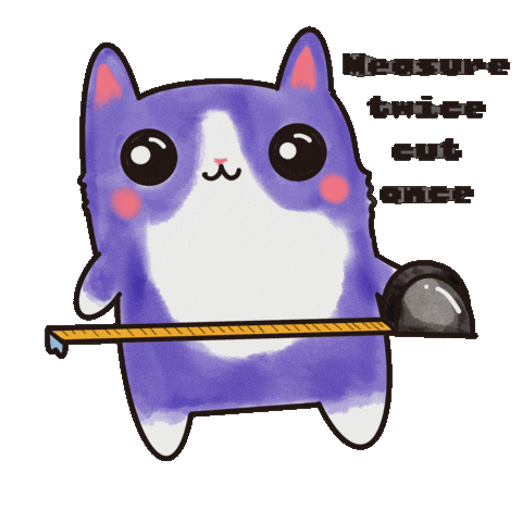 Hand Made Cat Sticker by Barbaramtbbq