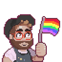 Pride 8Bit Sticker by josuegrotesco