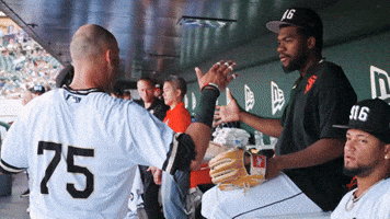 Baseball Handshake GIF by Sacramento River Cats
