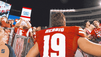 High Five Football GIF by Wisconsin Badgers