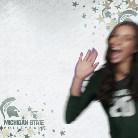 Waving Whats Up GIF by Michigan State Athletics