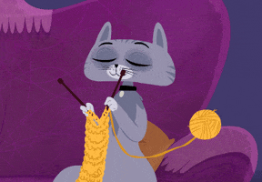 Cats Knitting GIF by Kitty Is Not A Cat
