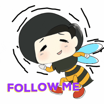 Keki_original follow follow me honey bee follow up GIF