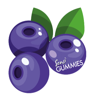 Blueberry Gummies Sticker by Sensi Signature Products
