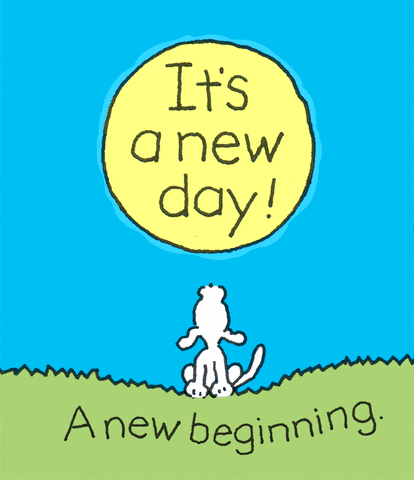 Start Again New Day GIF by Chippy the Dog