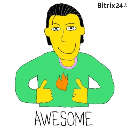 Awesome On Fire Sticker