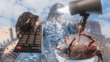Godzilla Drinking GIF