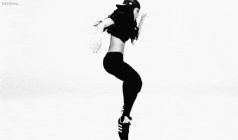 black and white dancing GIF