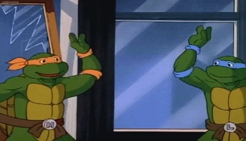 high five teenage mutant ninja turtles GIF
