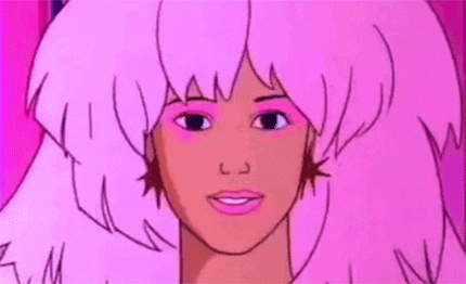 Animation: 90s, 80s, smile, cartoon, pink, star, death, nostalgia, kill, sparkle, die, make-up, pink hair, jem, jem and the holograms, twinkle, pastel pink, pastel colours, ill kill you