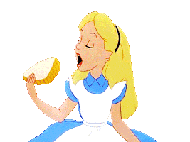 Hungry Alice In Wonderland Sticker