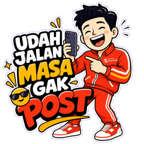 Happy Walking Sticker by Asuransi Sinar Mas
