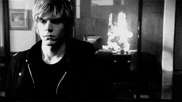American Horror Story Black And White animated GIF