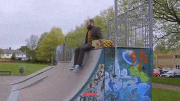 skateboarding run away GIF by hanshs4c
