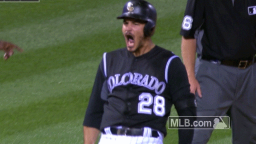 Pumped Up Rockies GIF by MLB - Find & Share on GIPHY