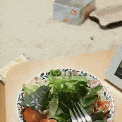 hungry salad GIF