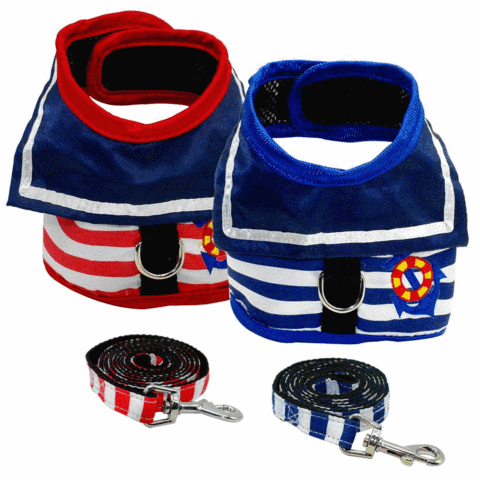HRS sailor dog harness 4th of july dog harness GIF