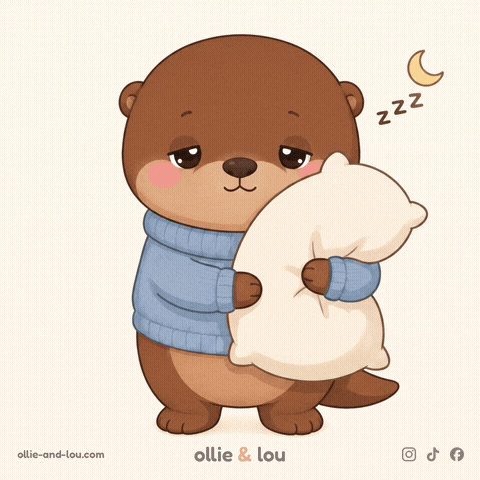 Tired Good Night GIF by Ollie & Lou